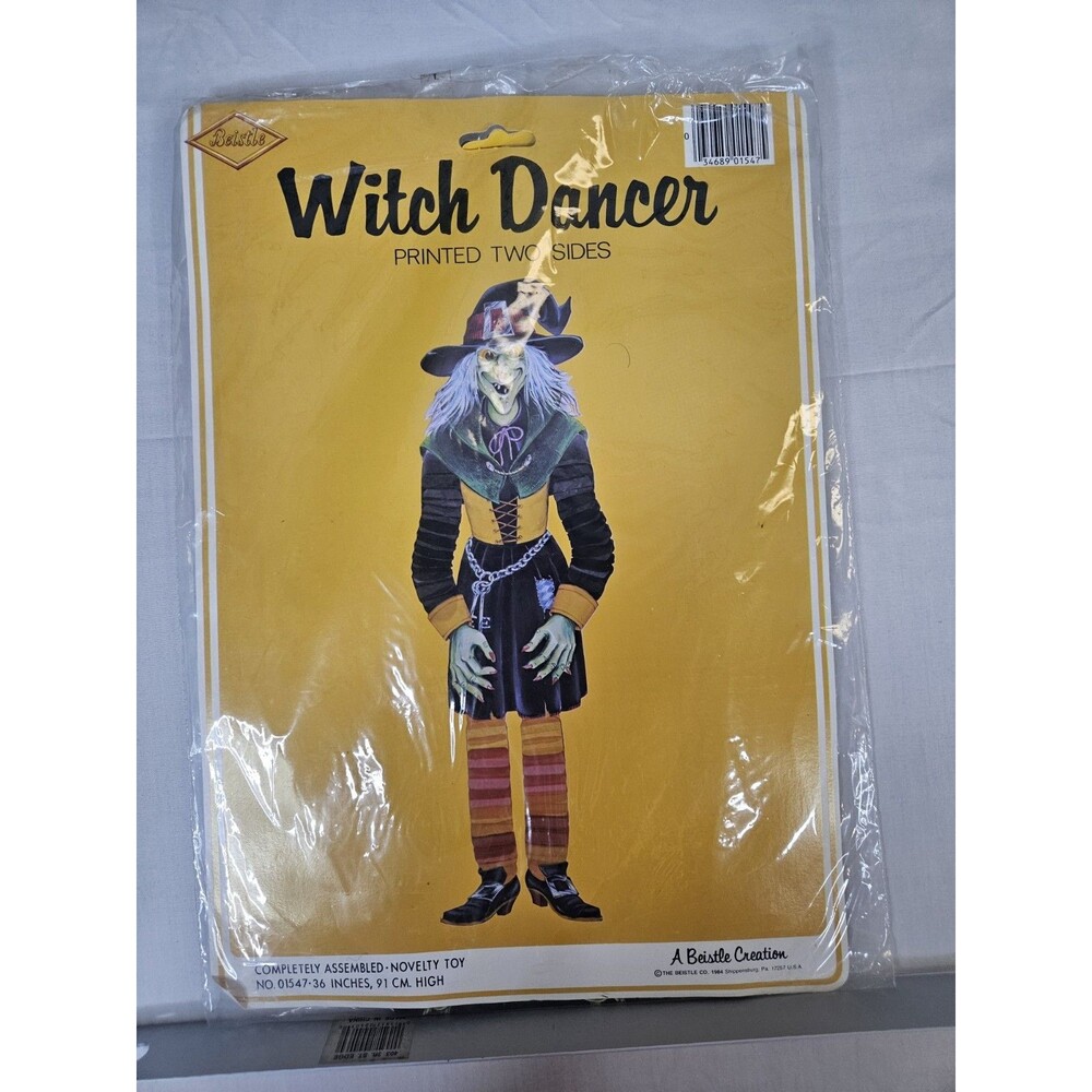 1984 Beistle Witch Dancer Accordion Hanging Decoration 36” Vintage Halloween